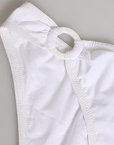 Dolce & Gabbana White Logo Swimsuit 2 Piece Top Bottom Swimwear