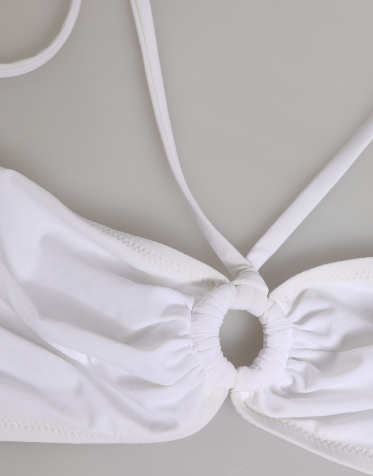 Dolce & Gabbana White Logo Swimsuit 2 Piece Top Bottom Swimwear