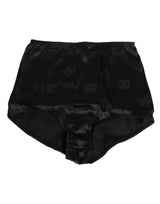 Dolce & Gabbana Black Silk Stretch High Waist Girdle Underwear