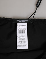 Dolce & Gabbana Black Silk Stretch High Waist Panty Underwear
