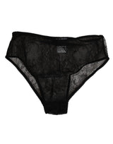 Dolce & Gabbana Black Nylon Stretch High Waist Panty Underwear