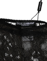 Dolce & Gabbana Black Nylon Stretch High Waist Panty Underwear