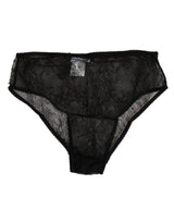Dolce & Gabbana Black Nylon Stretch High Waist Panty Underwear