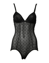 Dolce & Gabbana Black Nylon Stretch Bodysuit Lingerie Underwear