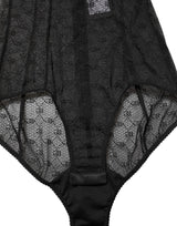 Dolce & Gabbana Black Nylon Stretch Bodysuit Lingerie Underwear