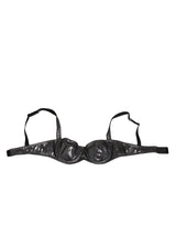 Dolce & Gabbana Black Acetate Stretch Balconette Bra Underwear