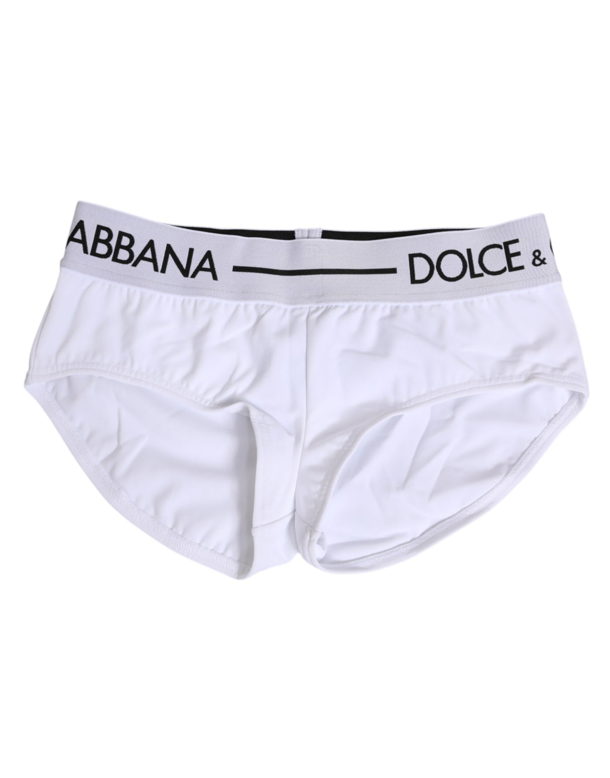Dolce & Gabbana White Nylon Logo Waistband Shorts Underwear