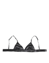 Dolce & Gabbana Black Silk Satin Triangle Soft Cup Underwear