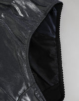 Dolce & Gabbana Gray Silk Stretch Slip Girdle Panty Underwear