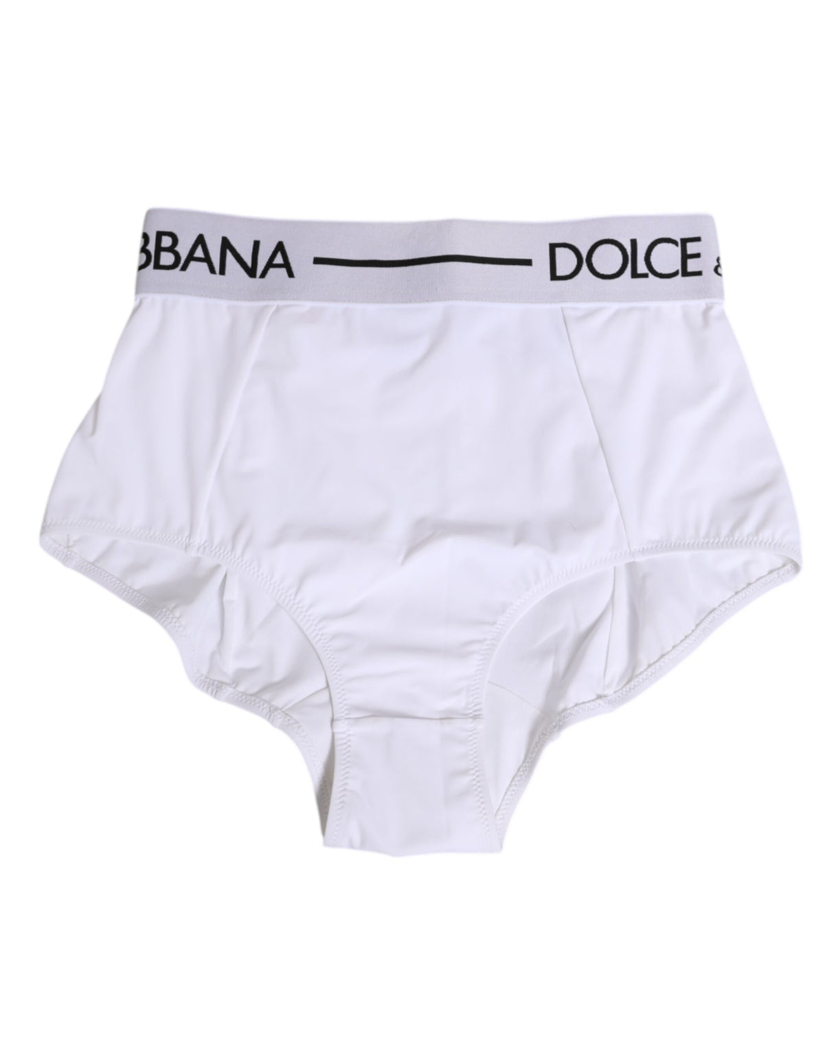 Dolce & Gabbana White Nylon Logo Waistband Coulotte Underwear