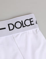 Dolce & Gabbana White Nylon Logo Waistband Coulotte Underwear