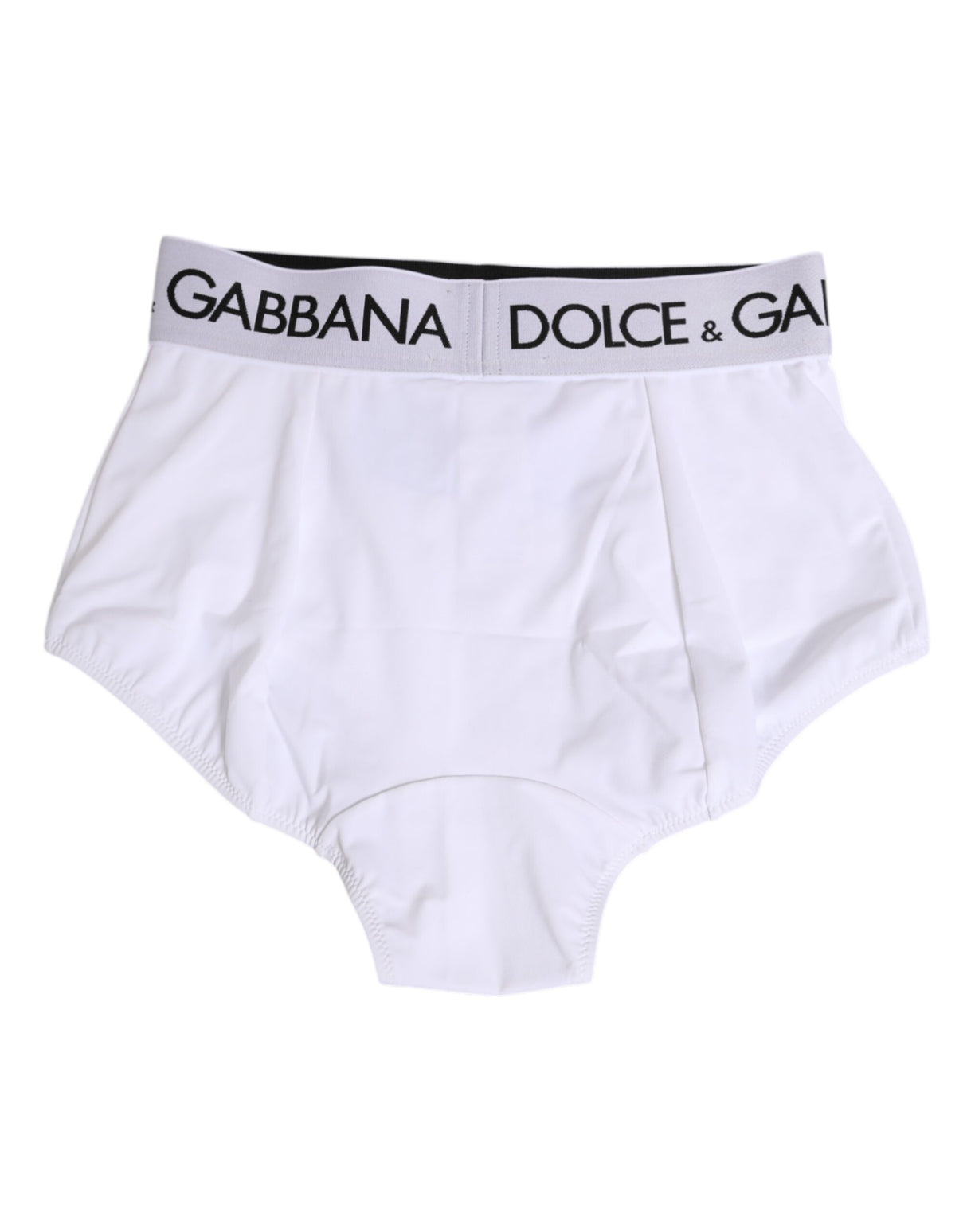 Dolce & Gabbana White Nylon Logo Waistband Coulotte Underwear