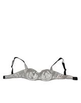Dolce & Gabbana Gray Acetate Stretch Balconcino Bra Underwear