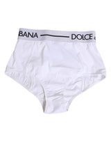 Dolce & Gabbana White Nylon Logo Waistband Panty Underwear