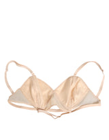 Dolce & Gabbana Beige Nylon Triangle Soft Cup Brassiere Underwear