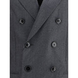 Ami Paris Gray Fleece Wool Blazer