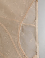 Dolce & Gabbana Beige Nylon High Waist Girdle Panty Underwear