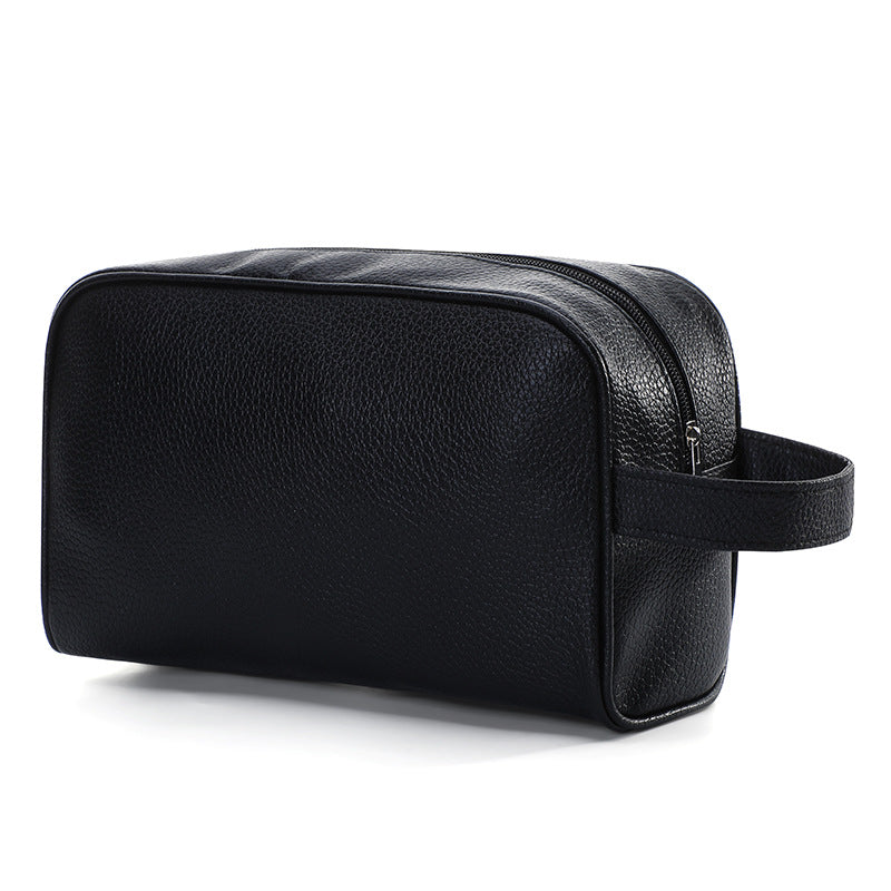 Men's Travel Cosmetic Bag - PU Leather Toiletry Organizer