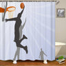 HTSHO Basketball Shower Curtains for Bathroom Sports Shower Curtains for Bathroom Basketball Bathroom Shower Curtains for Boys Girls (Basketball-6)