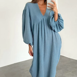 Pure Cotton Linen Loose Home Nightgown