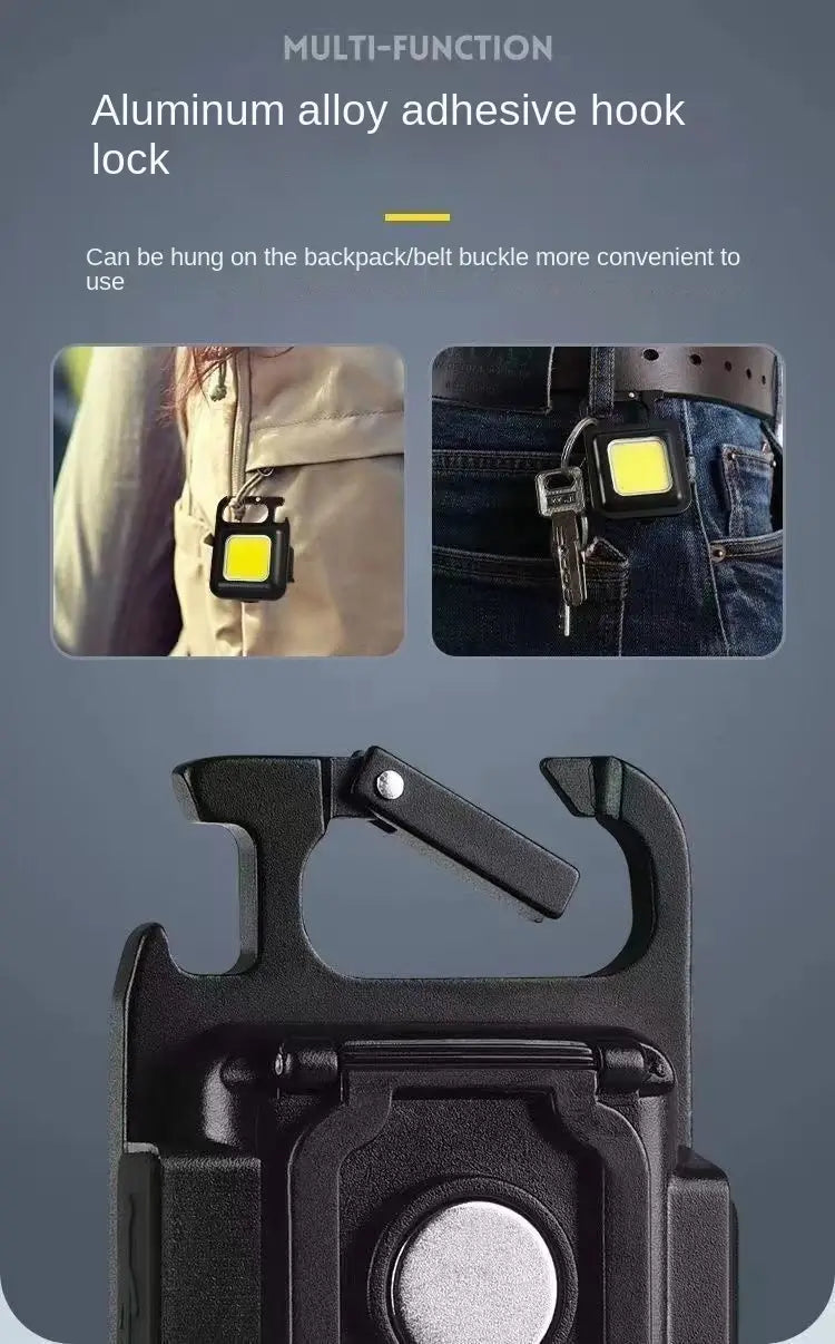 Portable Keychain COB Camping Light - Multifunctional Mini