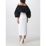 PINKO White Polyester Midi Skirt