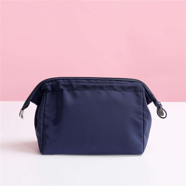 Solid Color Women's Zipper Cosmetic Bag Organizer