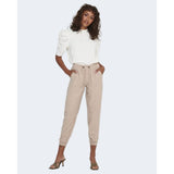 Only Beige Viscose Casual Pants