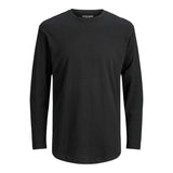Jack Jones Black Cotton Long Sleeve T-Shirt
