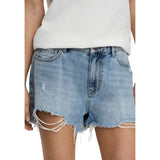 Only Light Blue Cotton Shorts