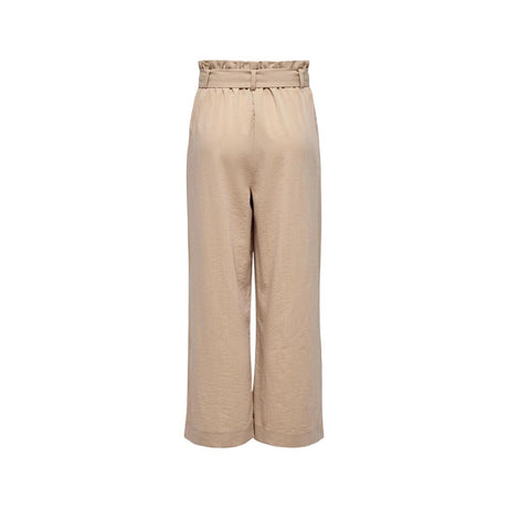 Only Beige Viscose Casual Pants
