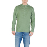Gianni Lupo Bicolor Cotton Long Sleeve T-Shirt