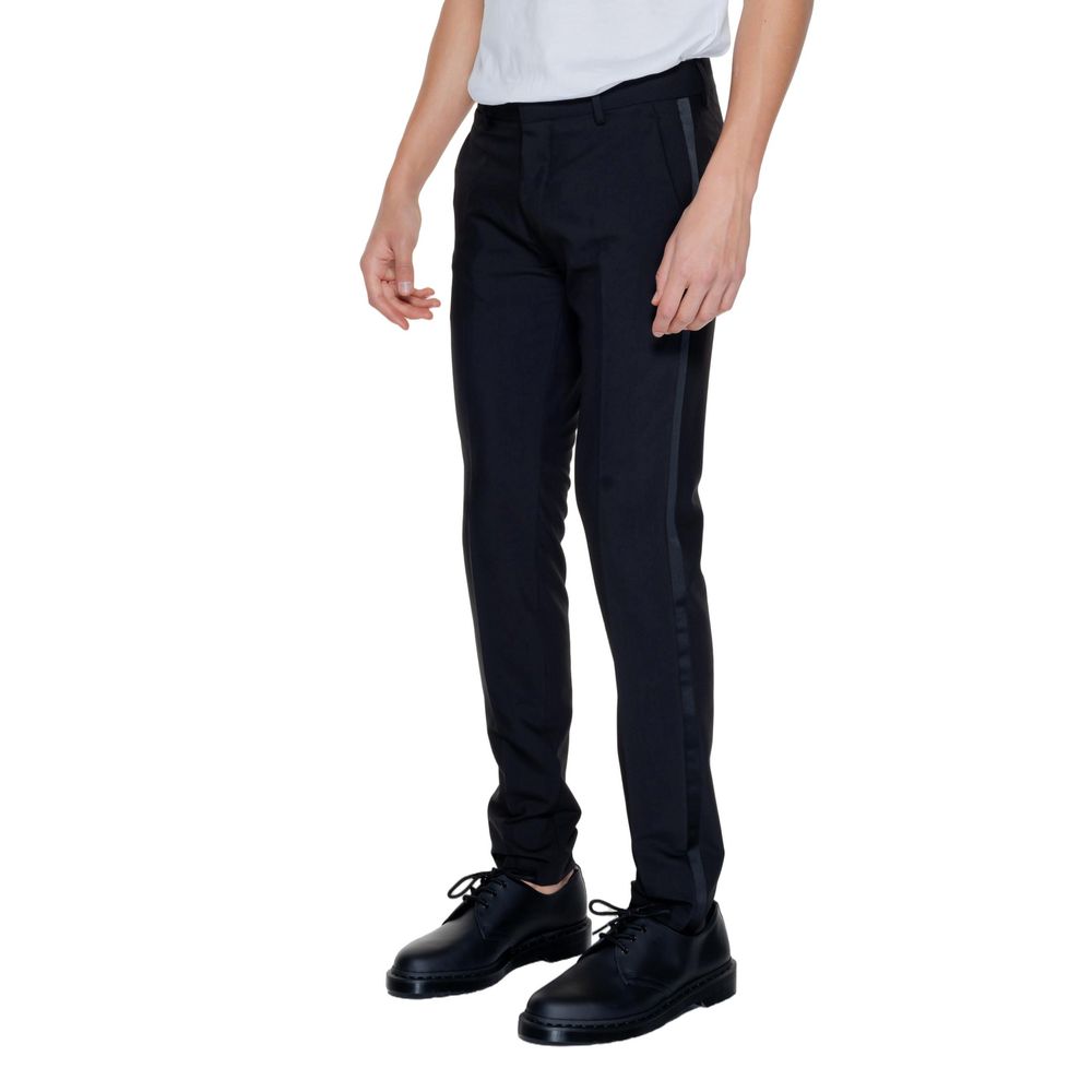 Antony Morato Black Polyester Dress Pants