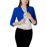 Morgan De Toi Blue Polyester Full-Length Jacket