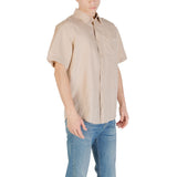 Calvin Klein Jeans Beige Linen Shortsleeve Shirt
