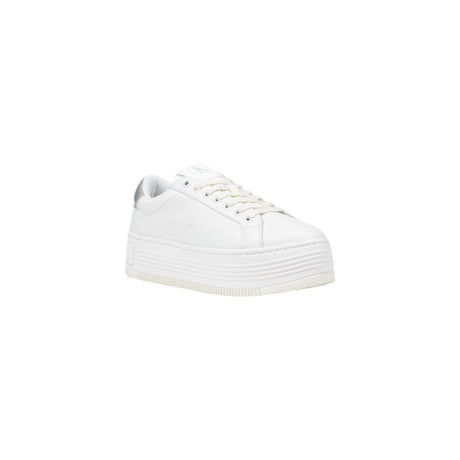 Calvin Klein Jeans Silver Leather Platform Sneakers
