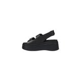 Tommy Hilfiger Jeans Black Leather Platform Sandals