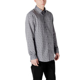Guess Gray Cotton Pattern Shirt