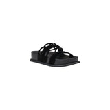Liu Jo Black Leather Flat Sandals