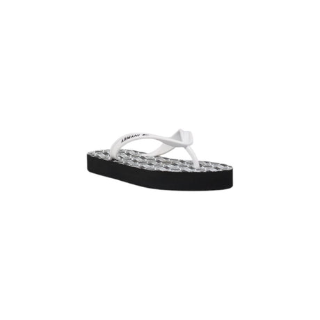 Armani Exchange Black And White Rubber Flip-Flop Sandals
