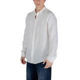 Armani Exchange White Linen Dress Shirt