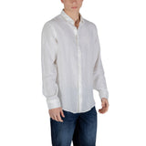 Armani Exchange White Linen Dress Shirt