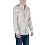 Armani Exchange Cream Cotton Pattern Shirt