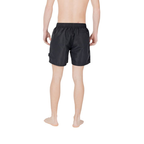 EA7 Emporio Armani Black Polyester Swim Shorts