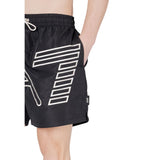 EA7 Emporio Armani Black Polyester Swim Shorts