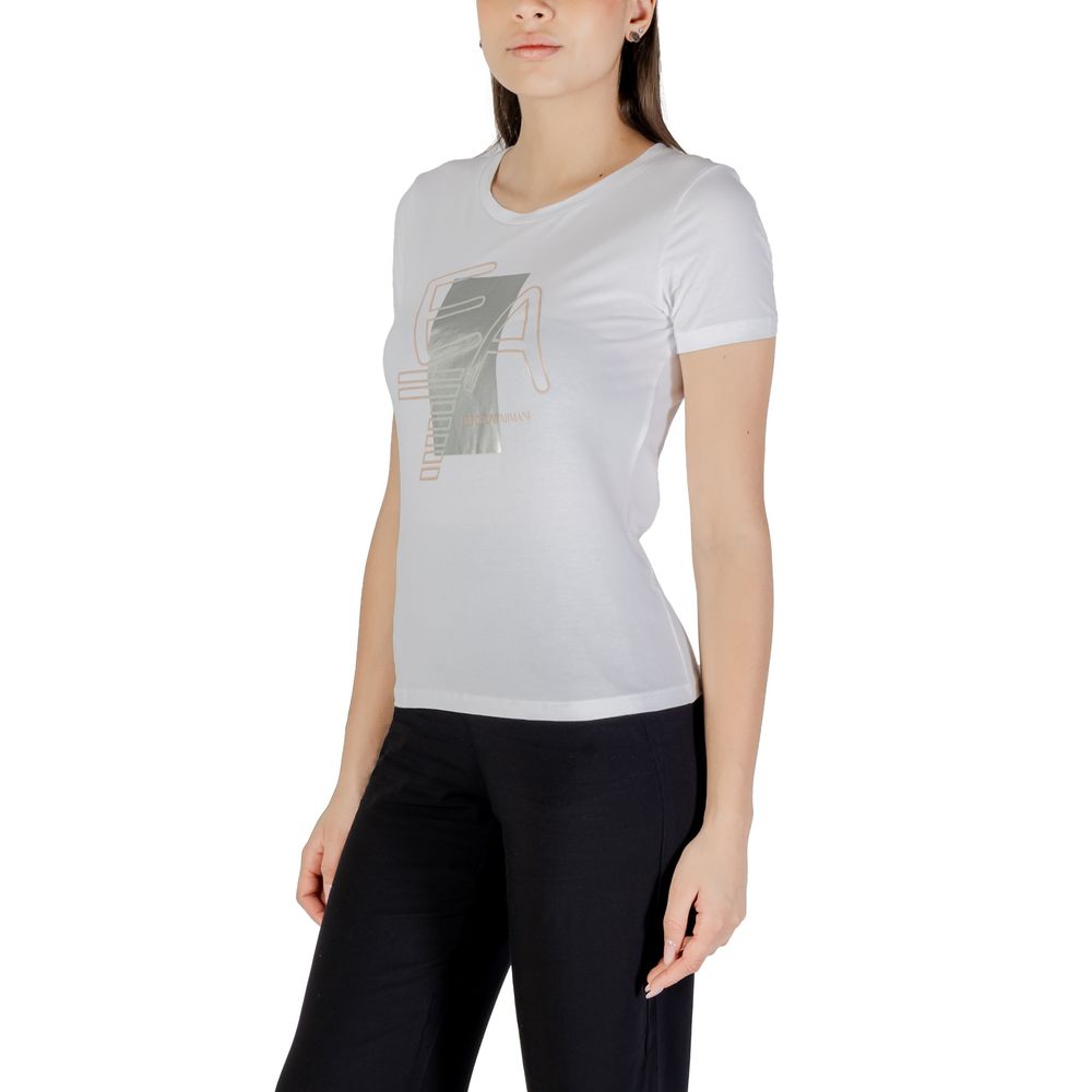 EA7 Emporio Armani White Cotton T-Shirt