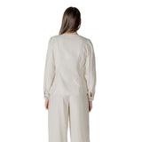 Vila Clothes Beige Viscose Top