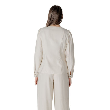Vila Clothes Beige Viscose Top