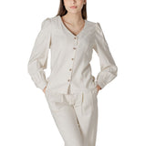 Vila Clothes Beige Viscose Top