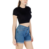 Jacqueline De Yong Black Viscose T-Shirt